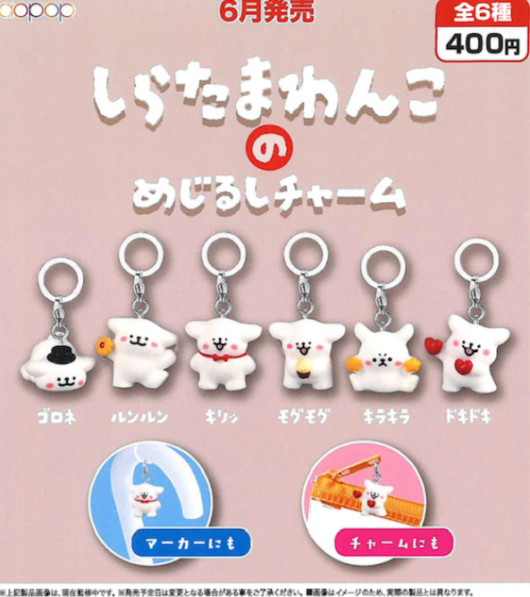 しらたまわんこのめじるしチャーム【アオポップ】 | ガチャガチャ侍