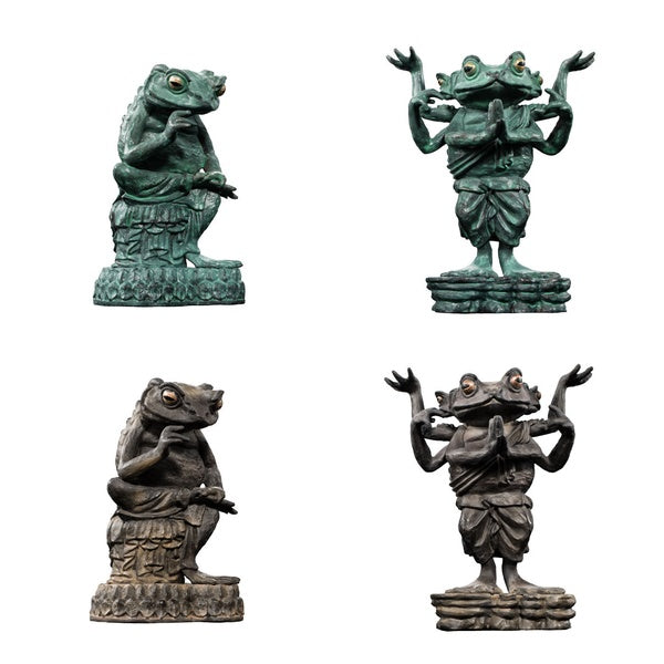 ART IN GASHAPON カエルの弥勒菩薩像と阿修羅像 全4種セット【在庫品