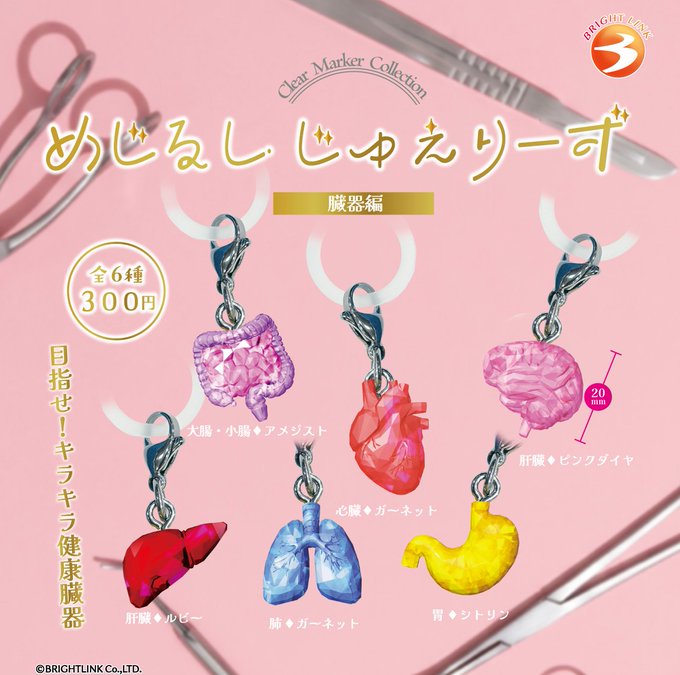 めじるしじゅえりーず 臓器編【ブライトリンク】 | ガチャガチャ侍
